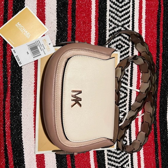 Authentic Jolene Small Tri-Color Leather Saddle Bag - Picture 4 of 6